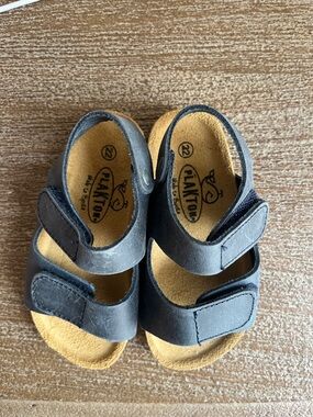 Kids Navy Adjustable Double-Strap Sandals